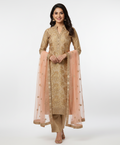 Woman Regular Kurta with Trousers & Dupatta